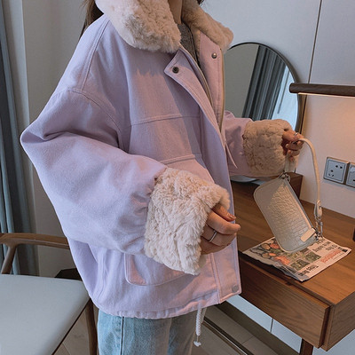 Naiste jakk sule ja taskutega - lai mudel