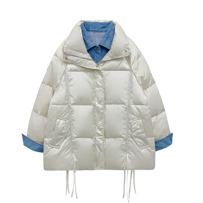 Jauna modeļa sieviešu jaka ar šņorēm un kabatām