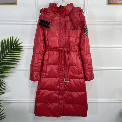 Jauna modeļa gara ziemas jaka ar jostasvietu