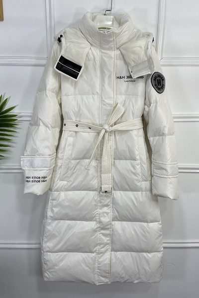 Jauna modeļa gara ziemas jaka ar jostasvietu