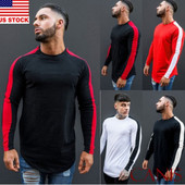 Muška actuana duga bluza s dugim rukavima i ovalnim izrezom