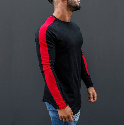 Muška actuana duga bluza s dugim rukavima i ovalnim izrezom