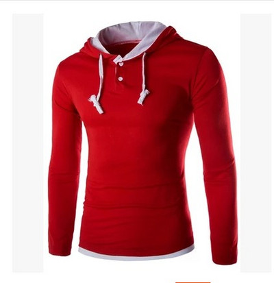 Ανδρική μπλούζα casual με μακριά μανίκια και κορδόνια