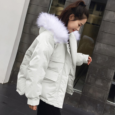 Νέο μοντέλο χειμερινό γυναικείο μπουφάν με κουκούλα με γούνα