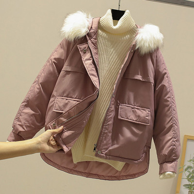 Νέο μοντέλο χειμερινό γυναικείο μπουφάν με κουκούλα με γούνα