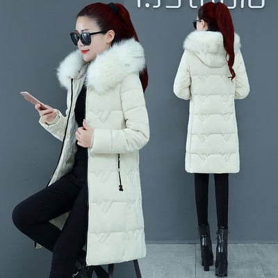 Νέο χειμερινό γυναικείο μπουφάν με κουκούλα και τσέπες