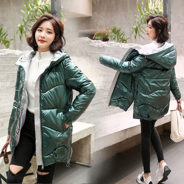 Laia mudeliga naiste talvejope luku ja kapuutsiga