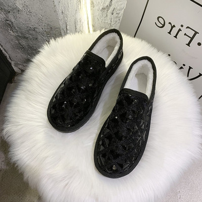 Νέο μοντέλο γυναικεία παπούτσια φθινοπώρου με μαλακή επένδυση και πούλιες