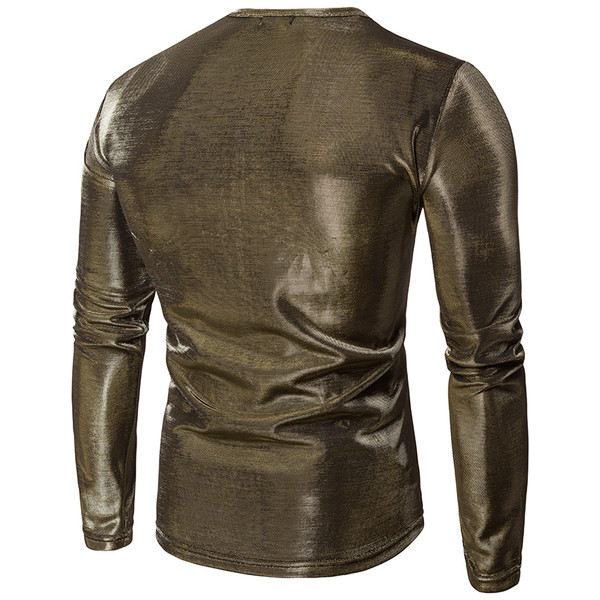 Stiilne meeste pluus ovaalse kaelusega ja pikkade varrukatega