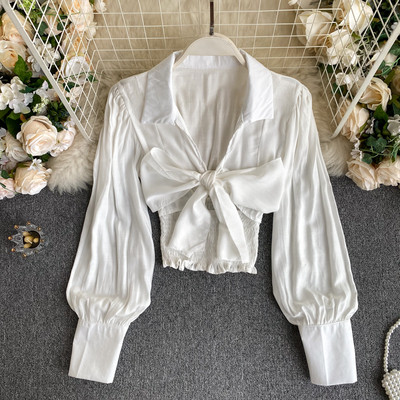 Moodne naiste särk 3D paela ja klassikalise kraega