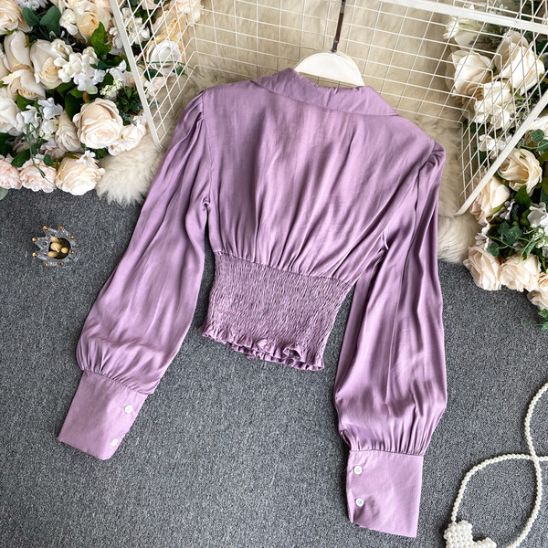 Moodne naiste särk 3D paela ja klassikalise kraega