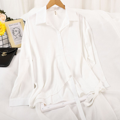 Moodne lipsude ja pikkade varrukatega naiste särk