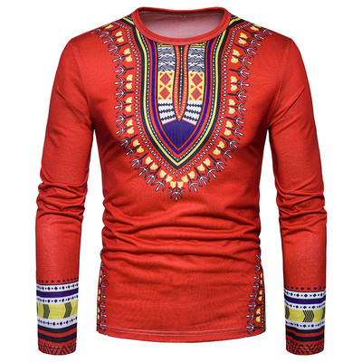 Muška aktualna bluza s ovalnim izrezom i dugim rukavima