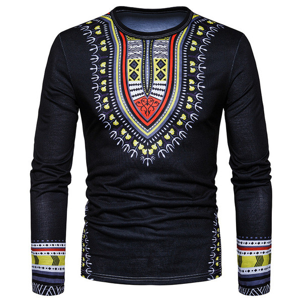 Muška aktualna bluza s ovalnim izrezom i dugim rukavima