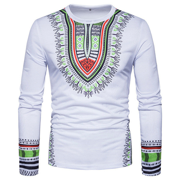 Muška aktualna bluza s ovalnim izrezom i dugim rukavima