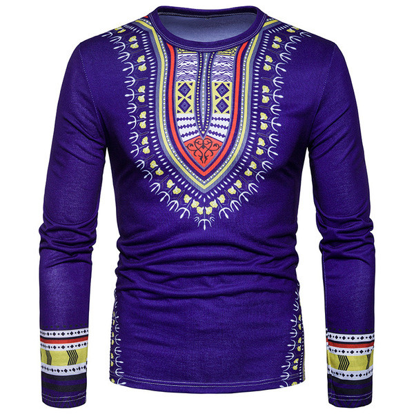 Muška aktualna bluza s ovalnim izrezom i dugim rukavima