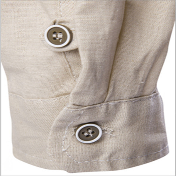 Alkalmi férfi blúz hosszú ujjal és spitz nyakkivágással