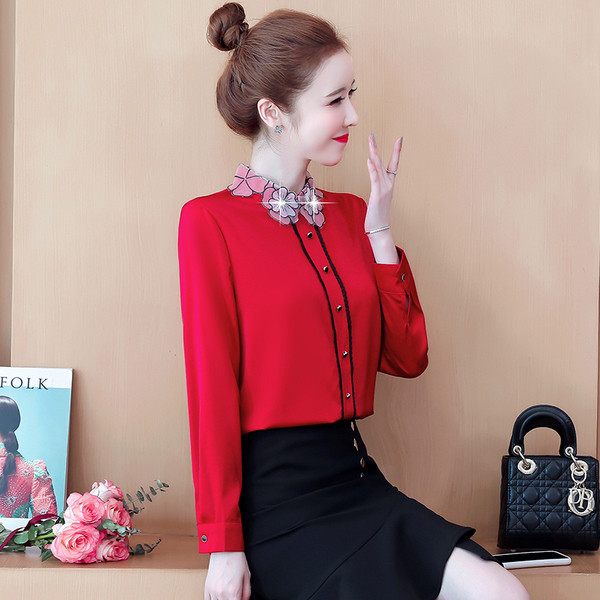 Új modell hosszú ujjú női ing