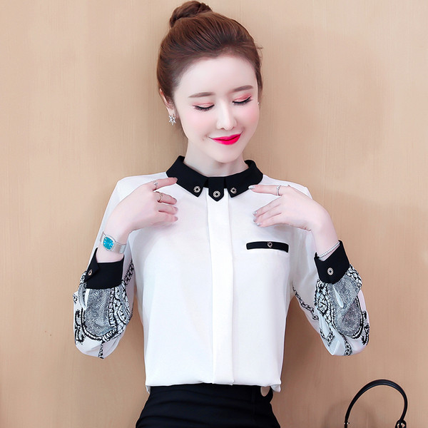 Moderna ženska košulja - ovalnog izreza i širokih rukava