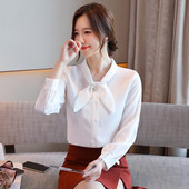 Moodne naiste särk - pikkade varrukatega ja ümara kaelusega