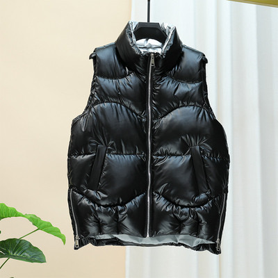 Ikdienas sieviešu ziemas veste ar augstu apkakli