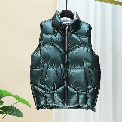 Ikdienas sieviešu ziemas veste ar augstu apkakli