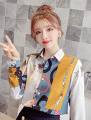 Moderna ženska košulja - s klasičnim ovratnikom i uzorkom