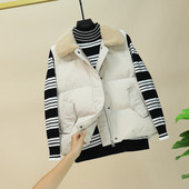 Ikdienas sieviešu veste ar kabatām un apkakli