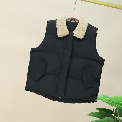 Ikdienas sieviešu veste ar kabatām un apkakli