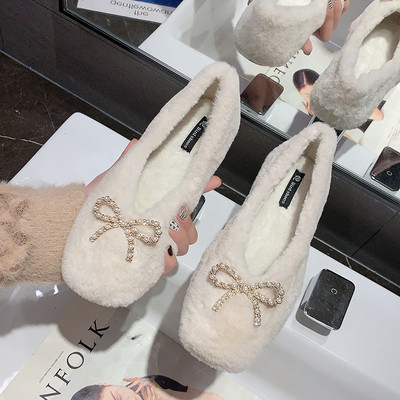 Γυναικεία παπούτσια με κορδέλα και πέτρες