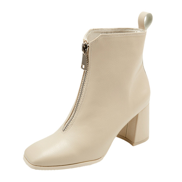 Uus mudel paksu kunstnahast kontsaga naiste saapad