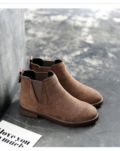 Naiste vabaaja saapad ökoseemisnahast lameda tallaga