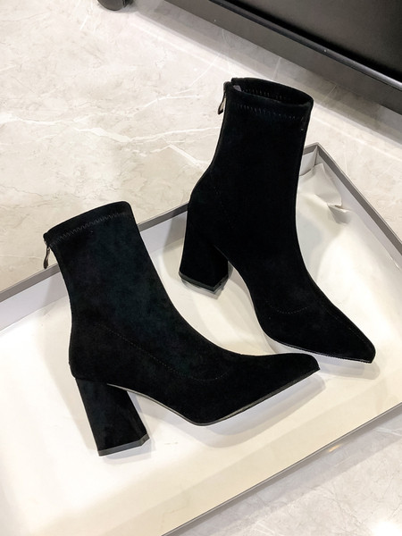 Novi model ženskih čizama od eko brušene kože - visina pete 6 ili 8 cm