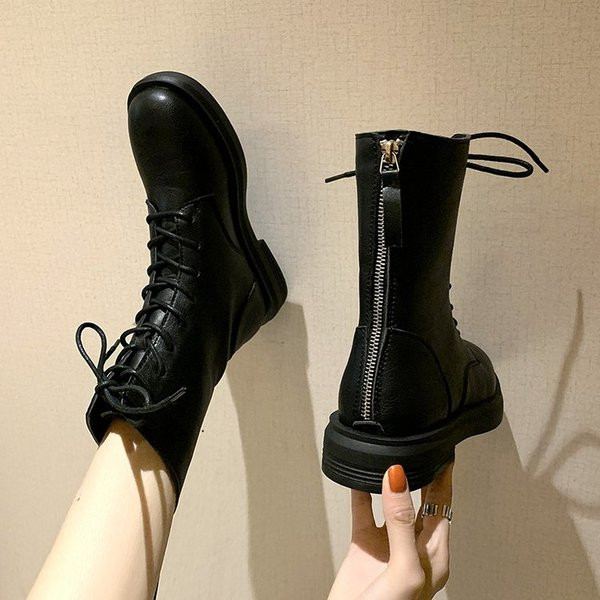 Ikdienas sieviešu zābaki ar rāvējslēdzēju un šņorēm - trīs modeļi