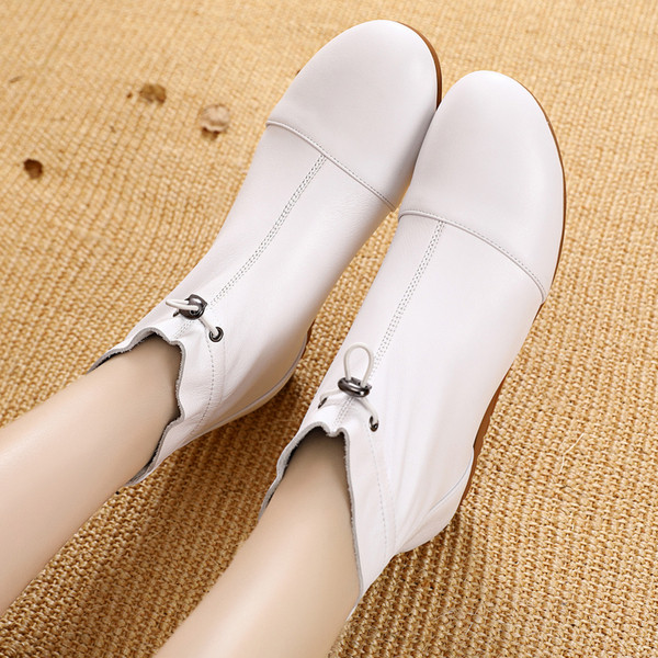 Női alkalmi csizma eko bőrből, elasztikus bokakötővel