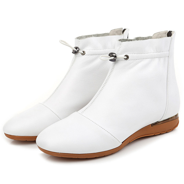 Női alkalmi csizma eko bőrből, elasztikus bokakötővel