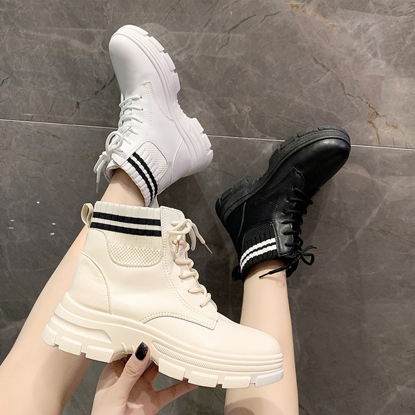 Naiste vabaaja saapad nööridega ökonahast terava otsaga mudel