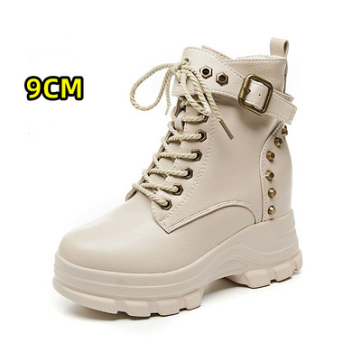 Μοντέρνες γυναικείες μπότες με μεταλλικά στοιχεία και αγκράφα - δύο μοντέλα