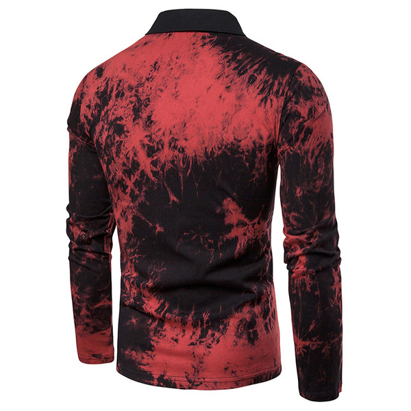 Modern férfi blúz klasszikus gallérral és gombokkal