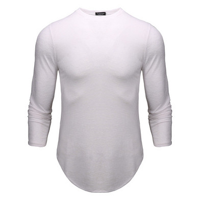 Férfi hétköznapi blúz sima modell ovális nyakkivágással