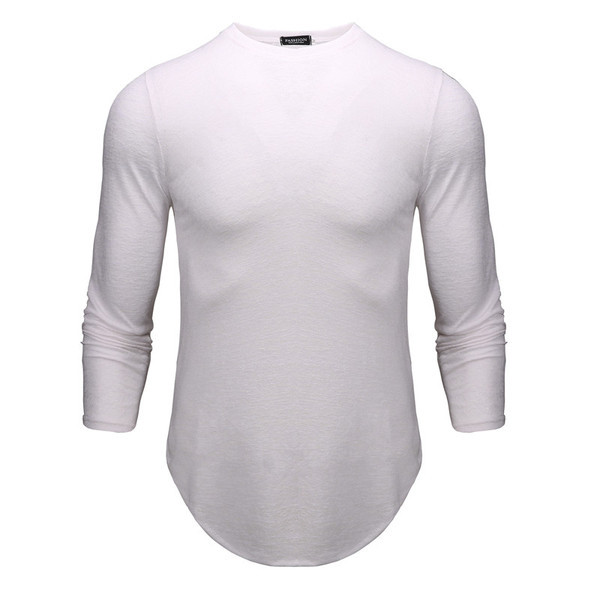 Férfi hétköznapi blúz sima modell ovális nyakkivágással