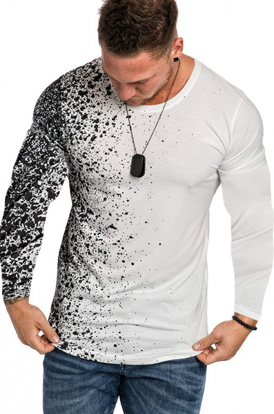 Μοντέρνα ανδρική μπλούζα με μακρύ μανίκι