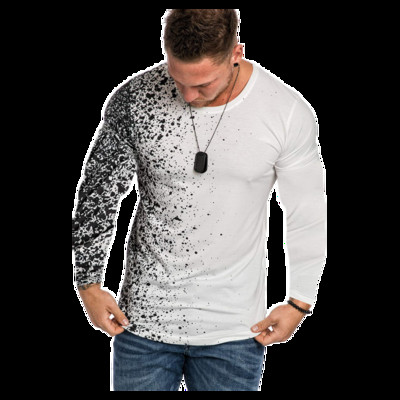Μοντέρνα ανδρική μπλούζα με μακρύ μανίκι