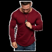 Alkalmi férfi hosszú blúz ovális nyakkivágással