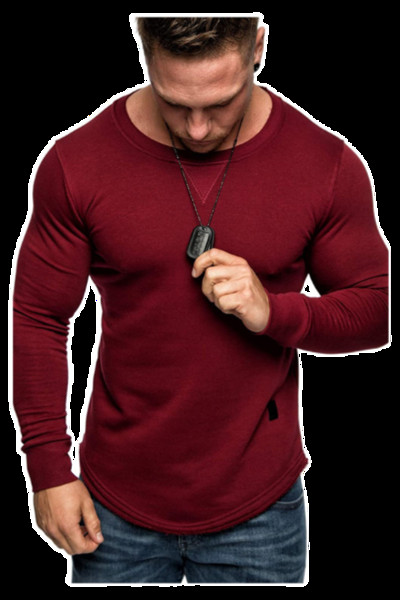 Alkalmi férfi hosszú blúz ovális nyakkivágással