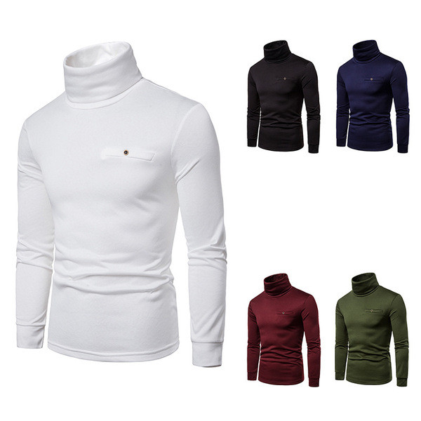 Modern férfi blúz szoknyagallérral és hosszú ujjal