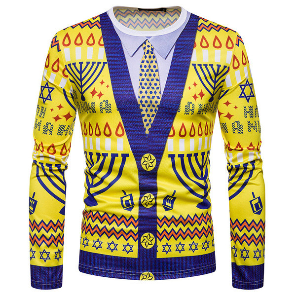 Aktuális férfi blúz ovális nyakkivágással