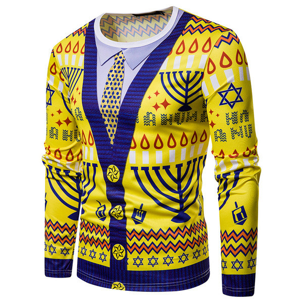 Aktuális férfi blúz ovális nyakkivágással