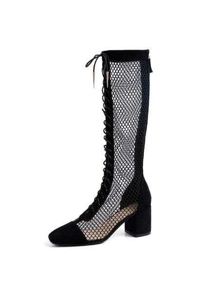 Moodsad naiste võrksaapad - paks konts, kõrgus 3,5 cm või 6,5 cm