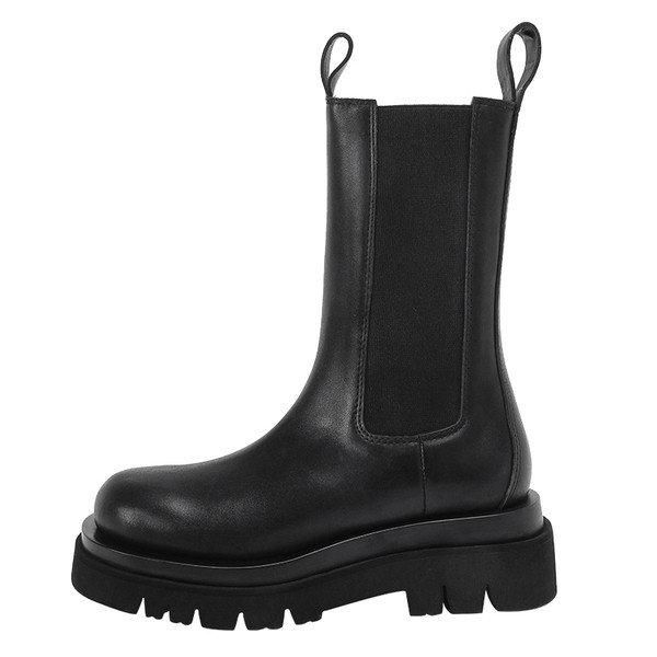 Öko bőrből készült női csizma fekete színben és fűzővel - többféle modell